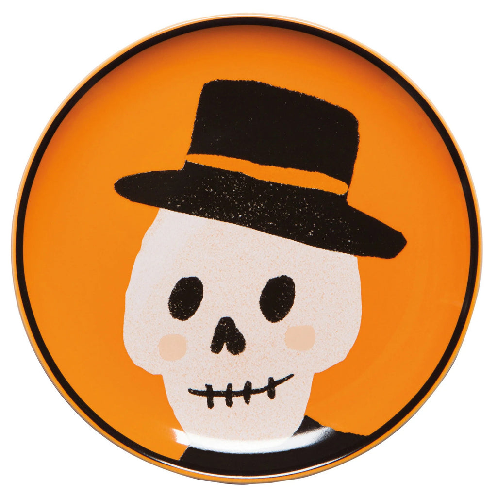 Boo Crew skeleton appetizer plate.