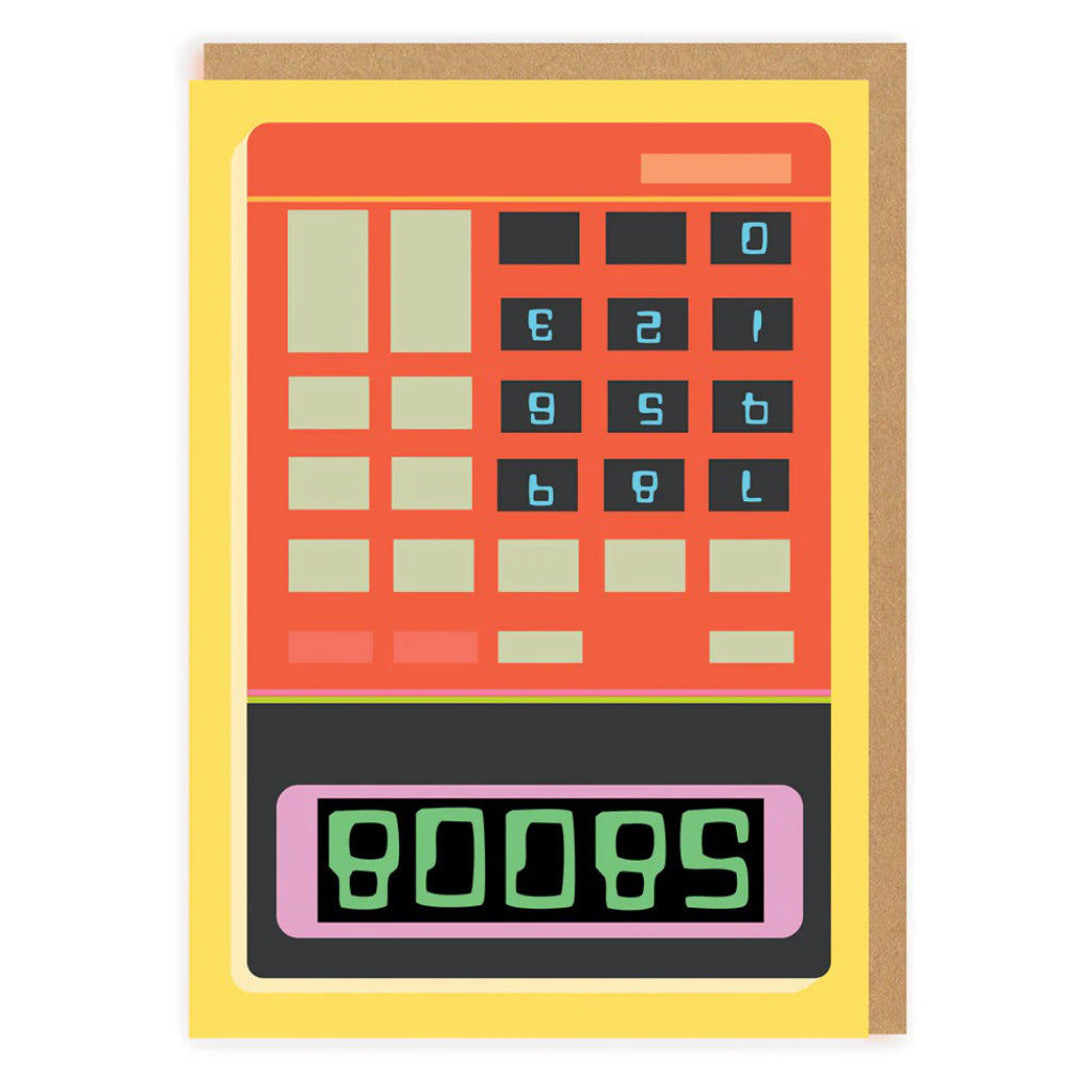 Boobs Calculator Greeting Card.