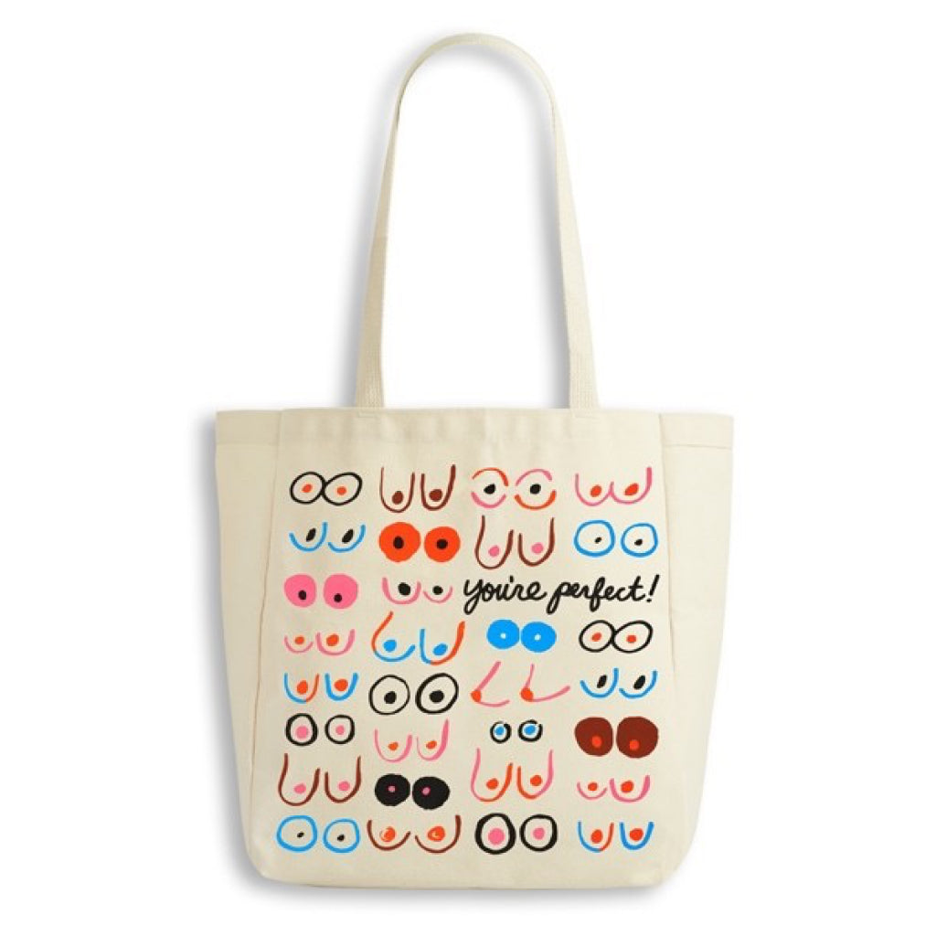 Boobs Youre Perfect Canvas Tote Bag