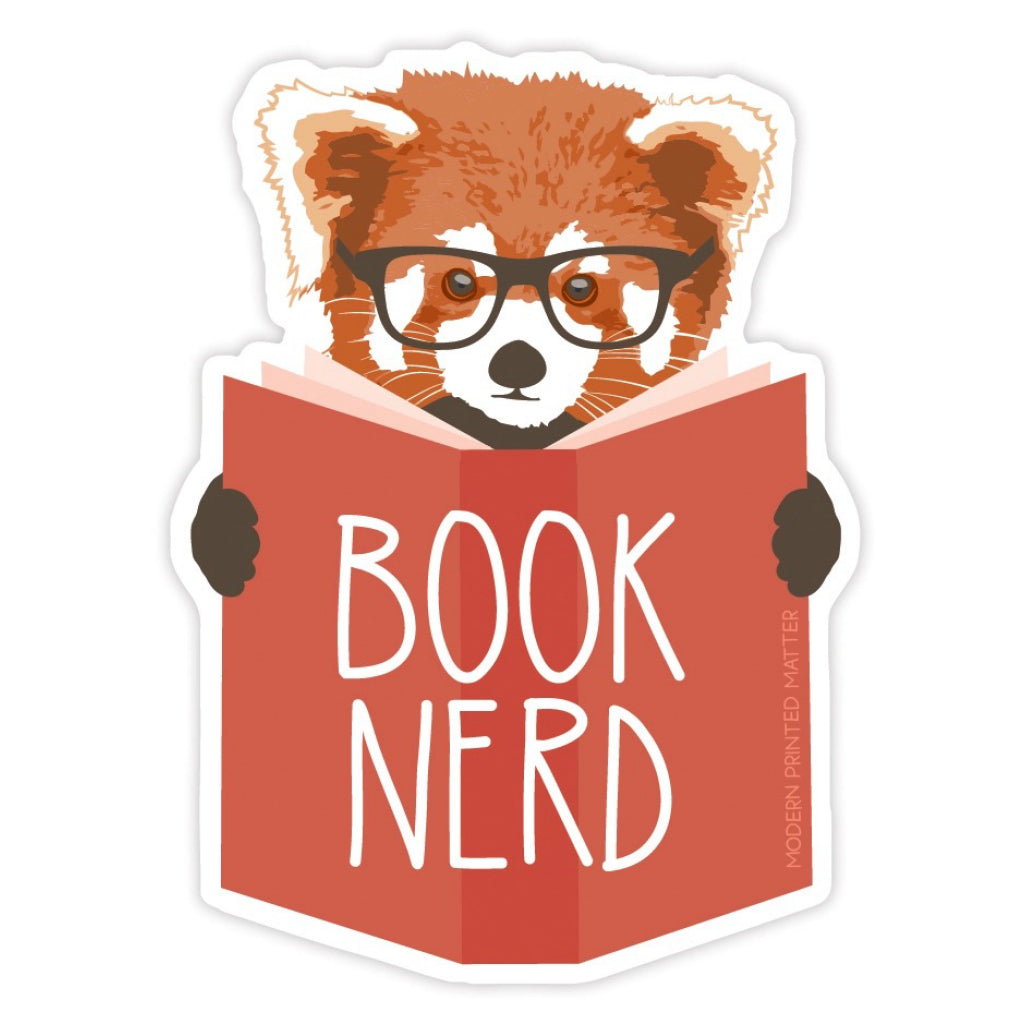 Book Nerd Red Panda Sticker