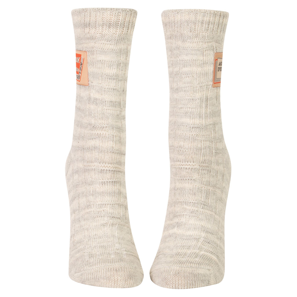 Book Person Forever Tag Socks Front