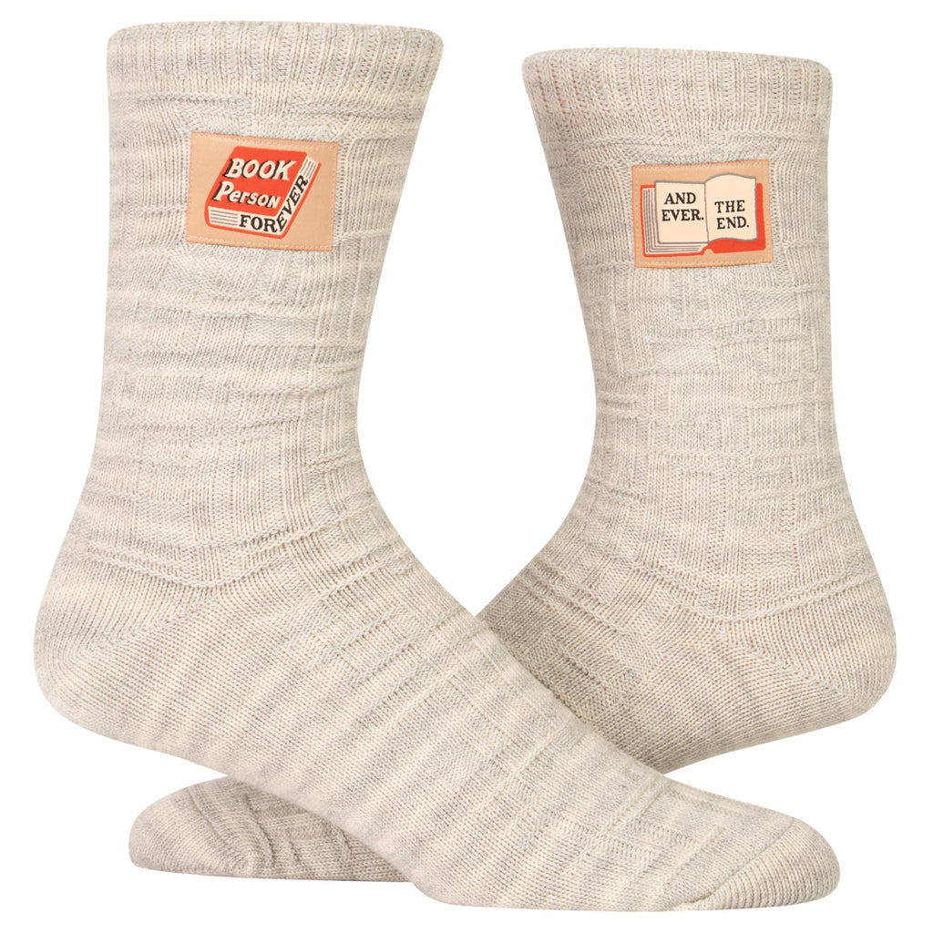 Book Person Forever Tag Socks Large