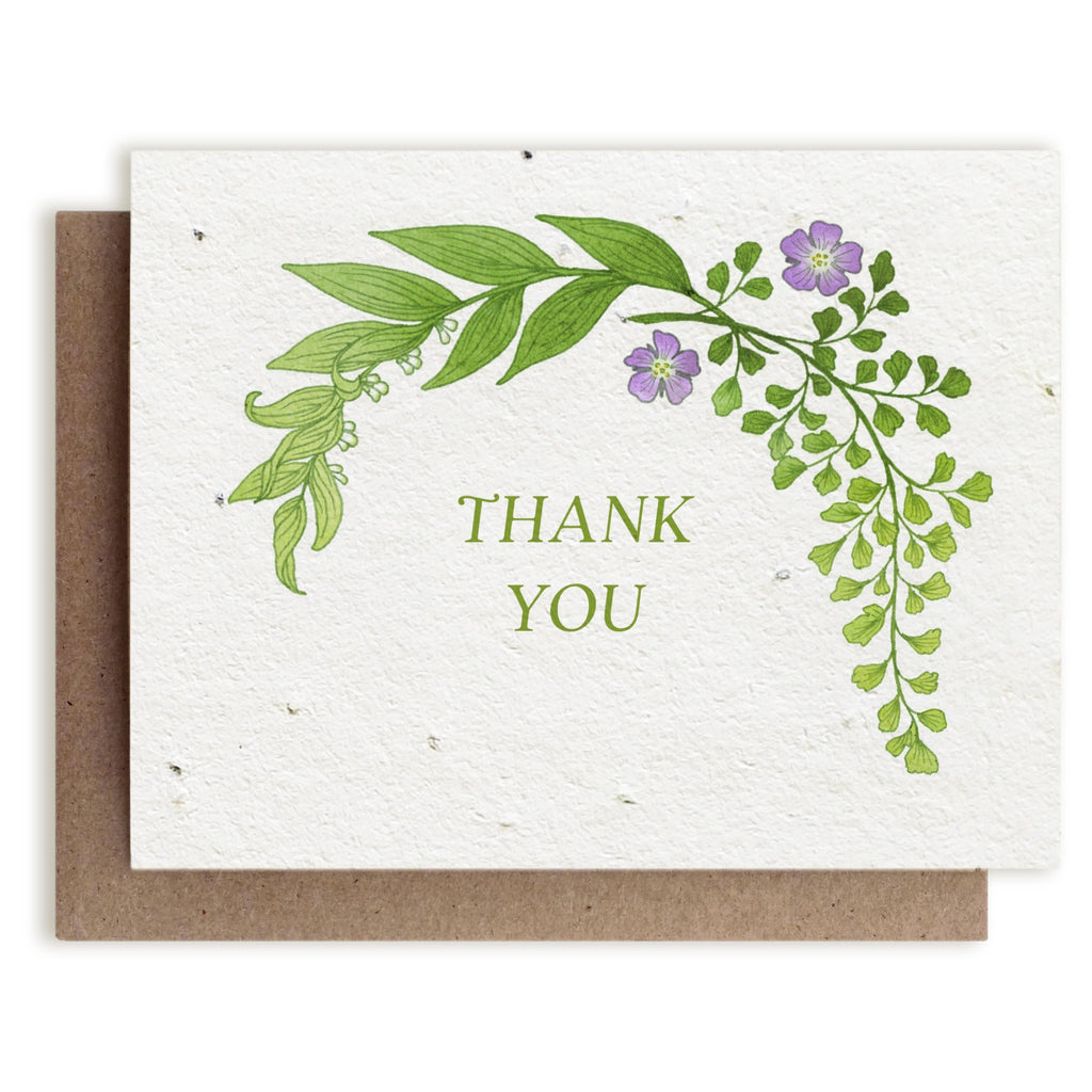 Botanical Thank You Seed Paper Card