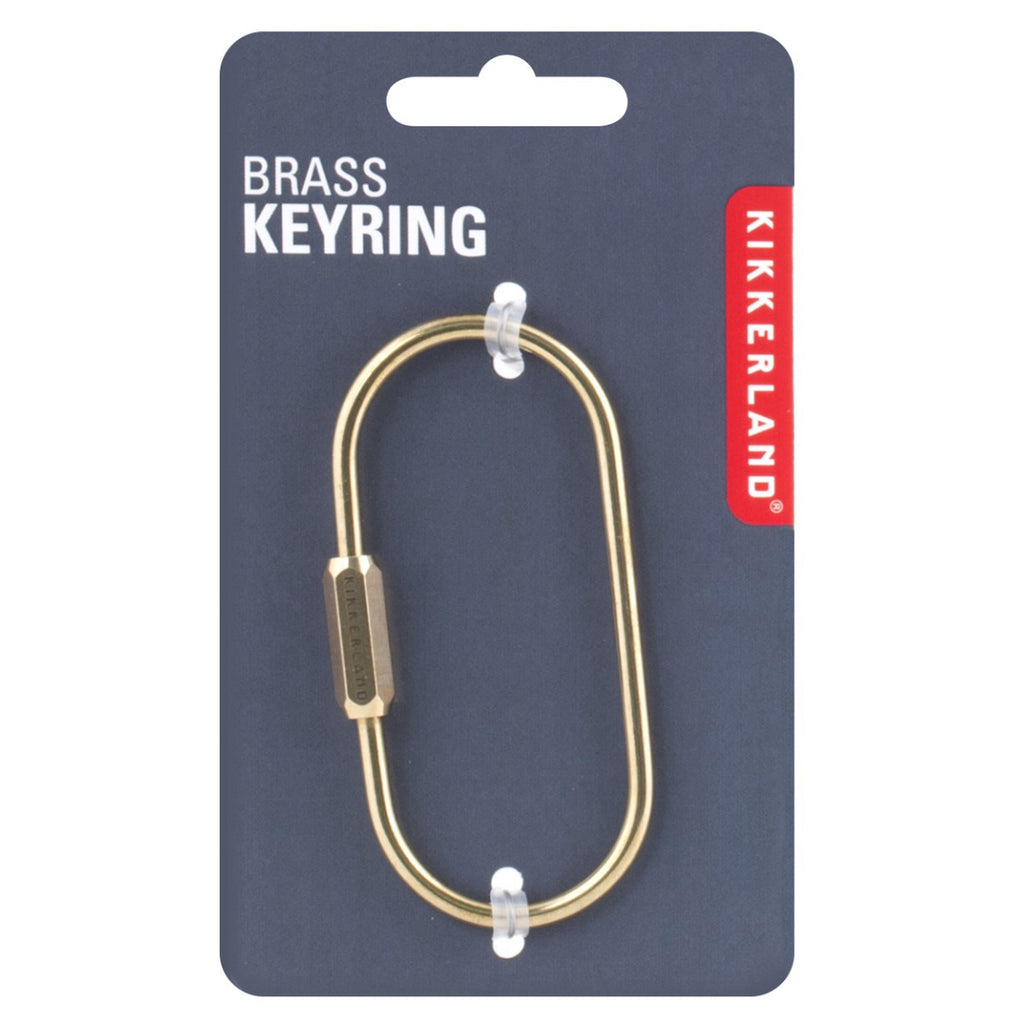 Brass Key Ring oval oblong.