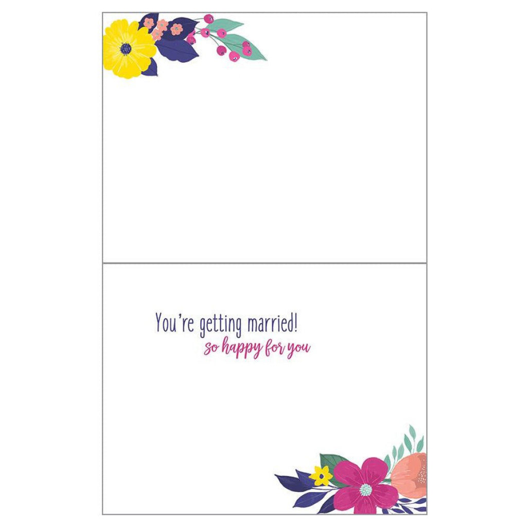 Bride To Be Floral Wreath Card Inside