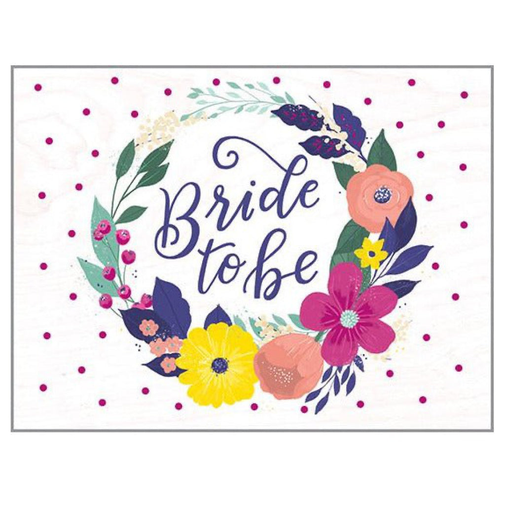 Bride To Be Floral Wreath Card
