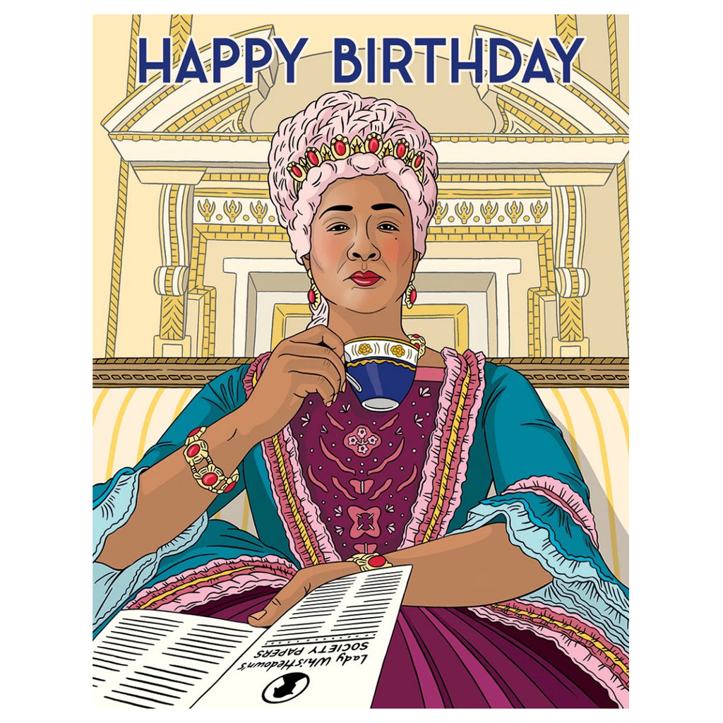 Bridgerton Let's Spill the Tea Card Birthday Card.
