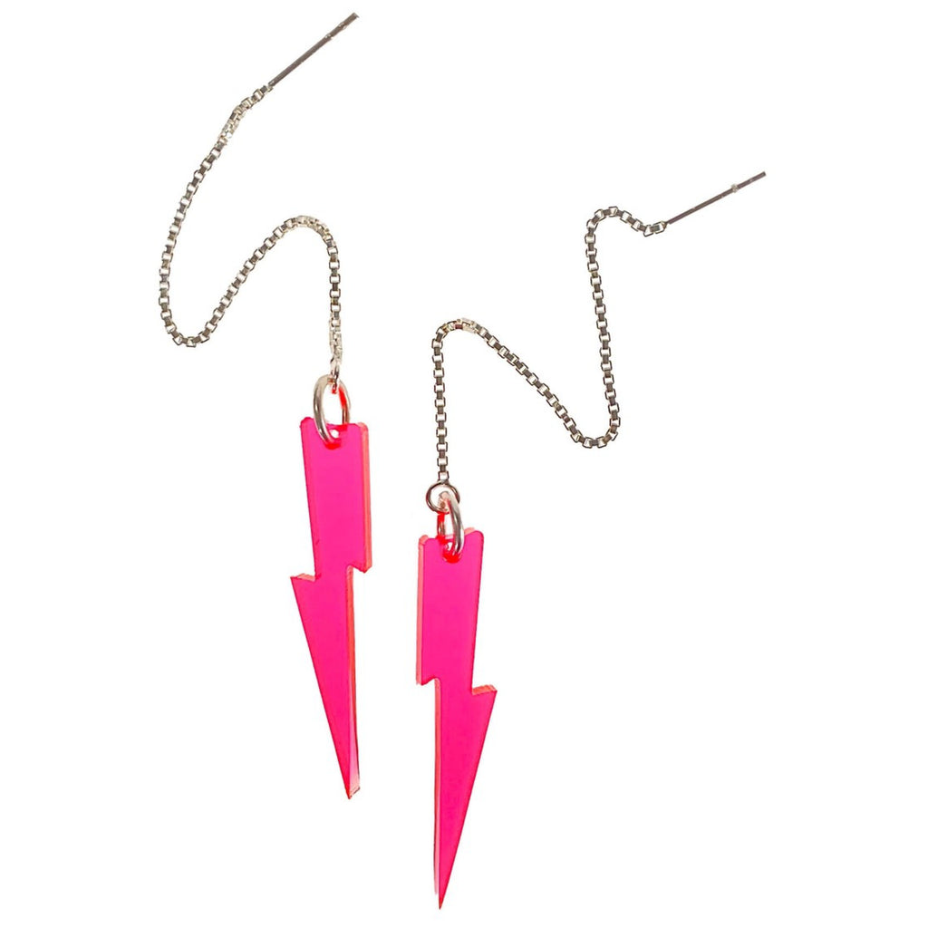 Bright Baby Bolts Ear Threaders Pink.