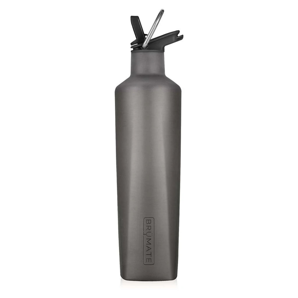 BrMate 25oz ReHydration Bottle  Black Stainless
