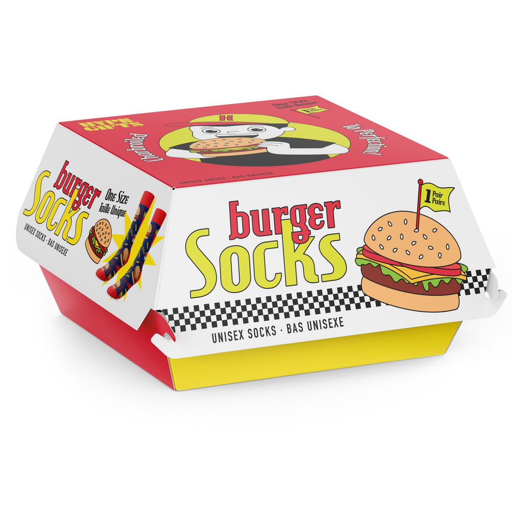 Burger  Fries Socks Packaging