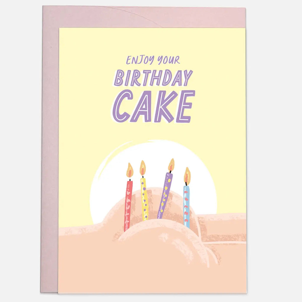 Butt Cake Birthday Card.