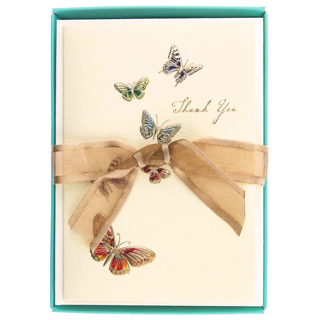 Butterflies Thank You Petite Boxed Cards.