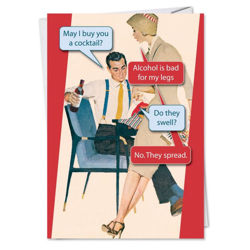 Buy You A Cocktail Birthday Card.