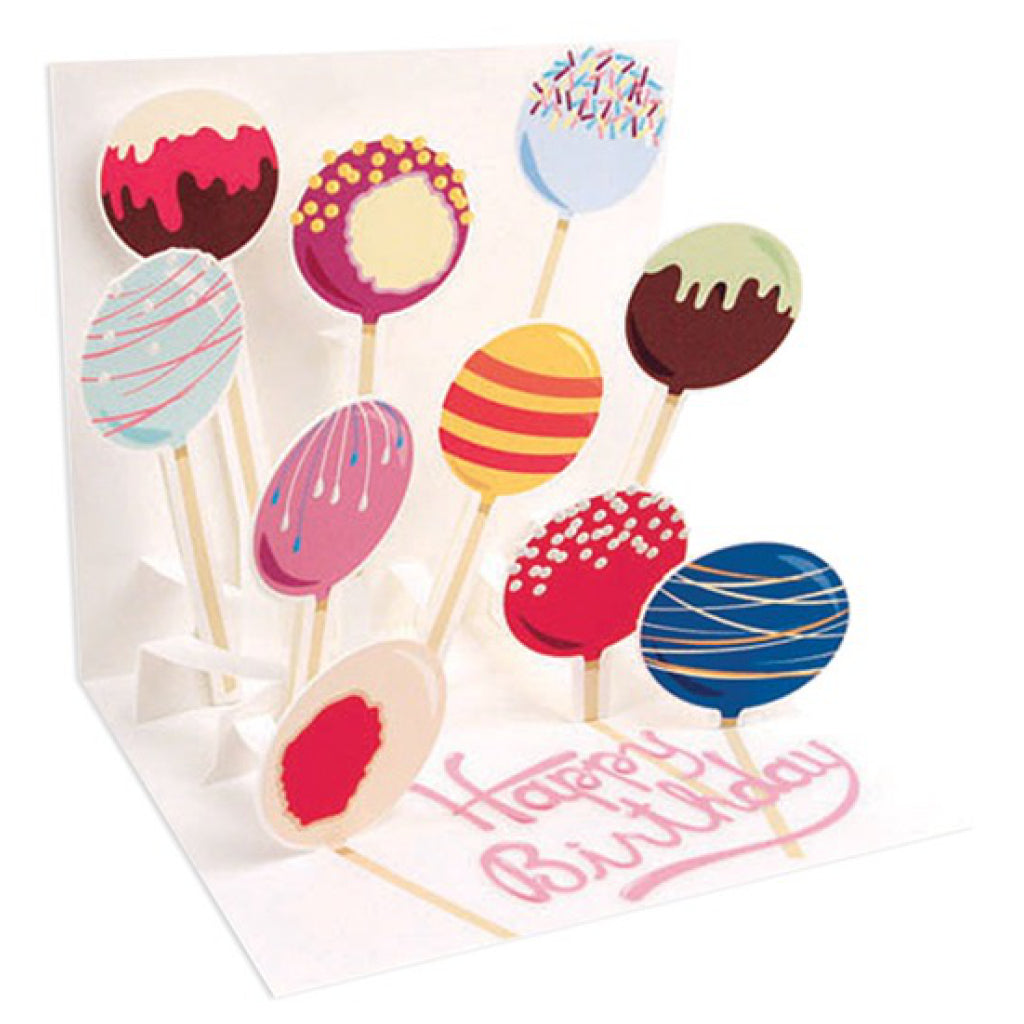 Cake Pops Pop Up Birthday Card