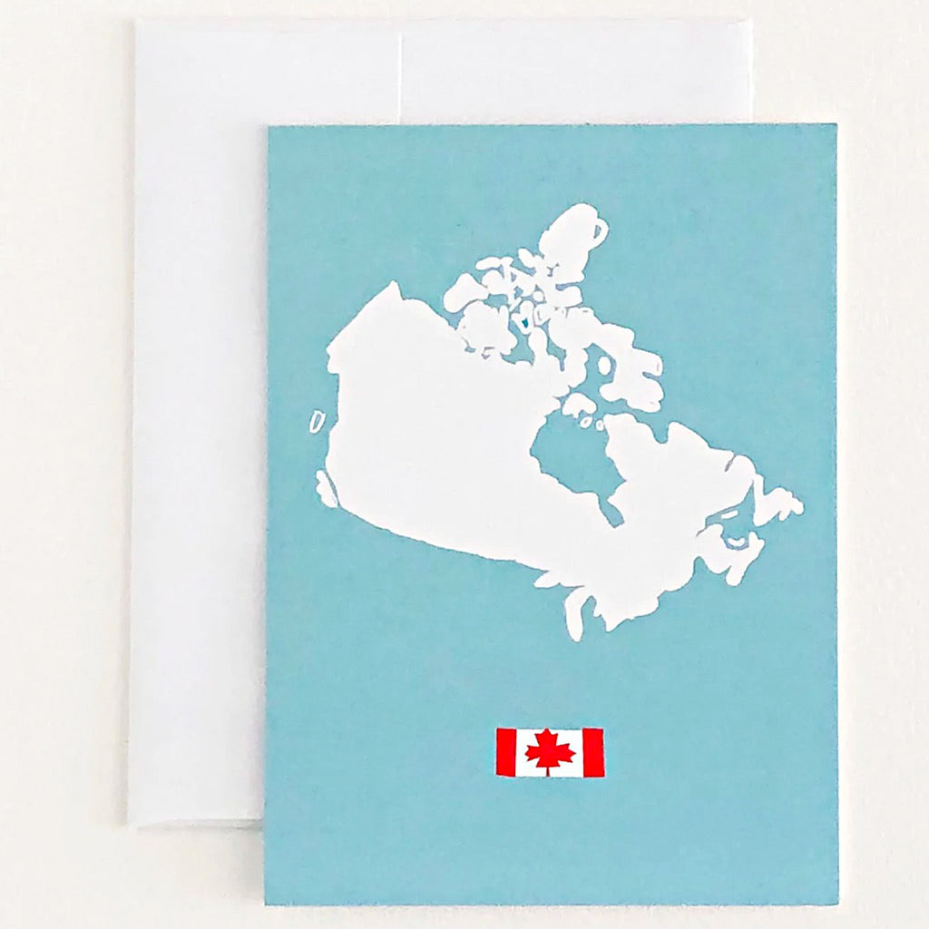 Canada Map Silhouette Card.