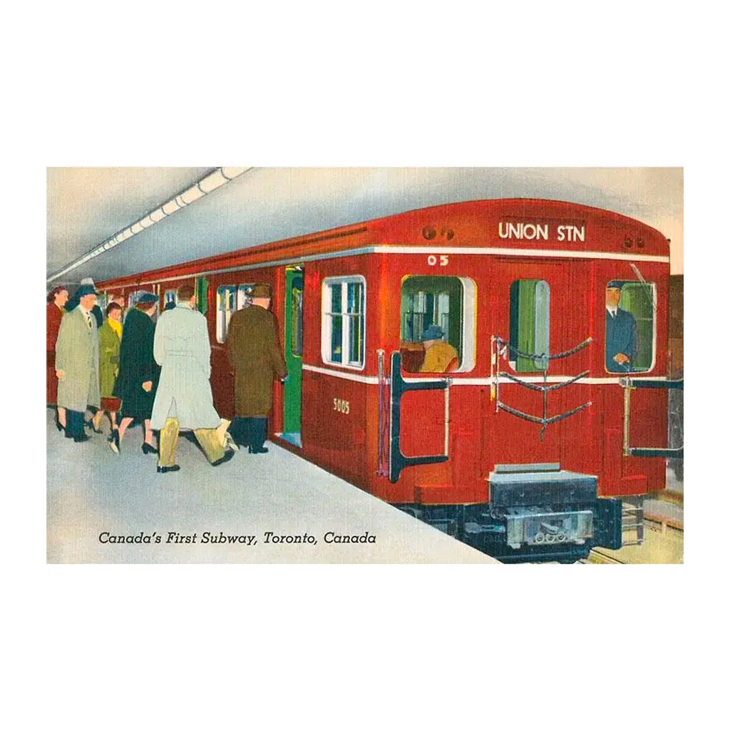 Canada's First Subway, Toronto Vintage Image Postcard.