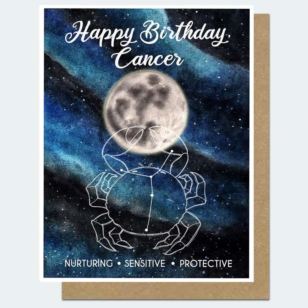 Cancer Astrology Birthday Card.