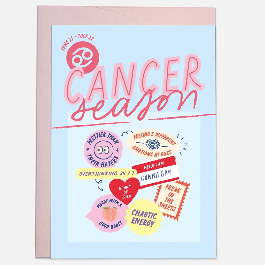 Cancer Season Birthday Card.