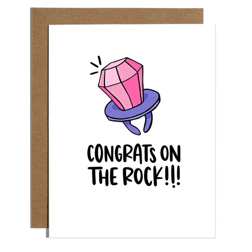 Candy Ring Lollipop Engagement Card.