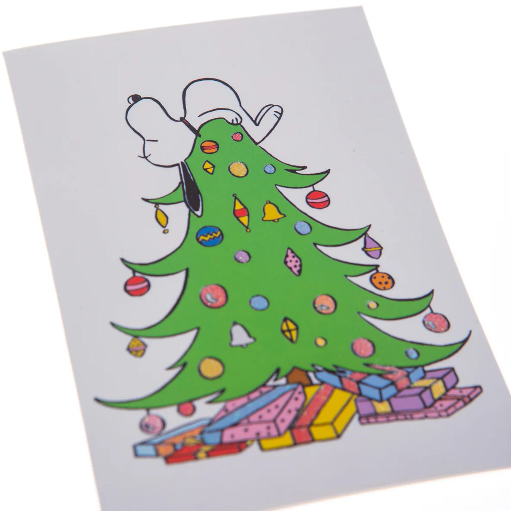 Card with Snoopy on tree.