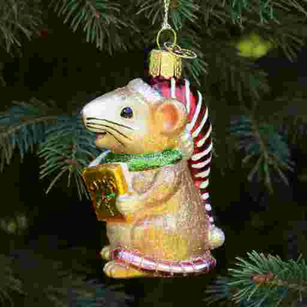 Caroling Mouse Ornament image