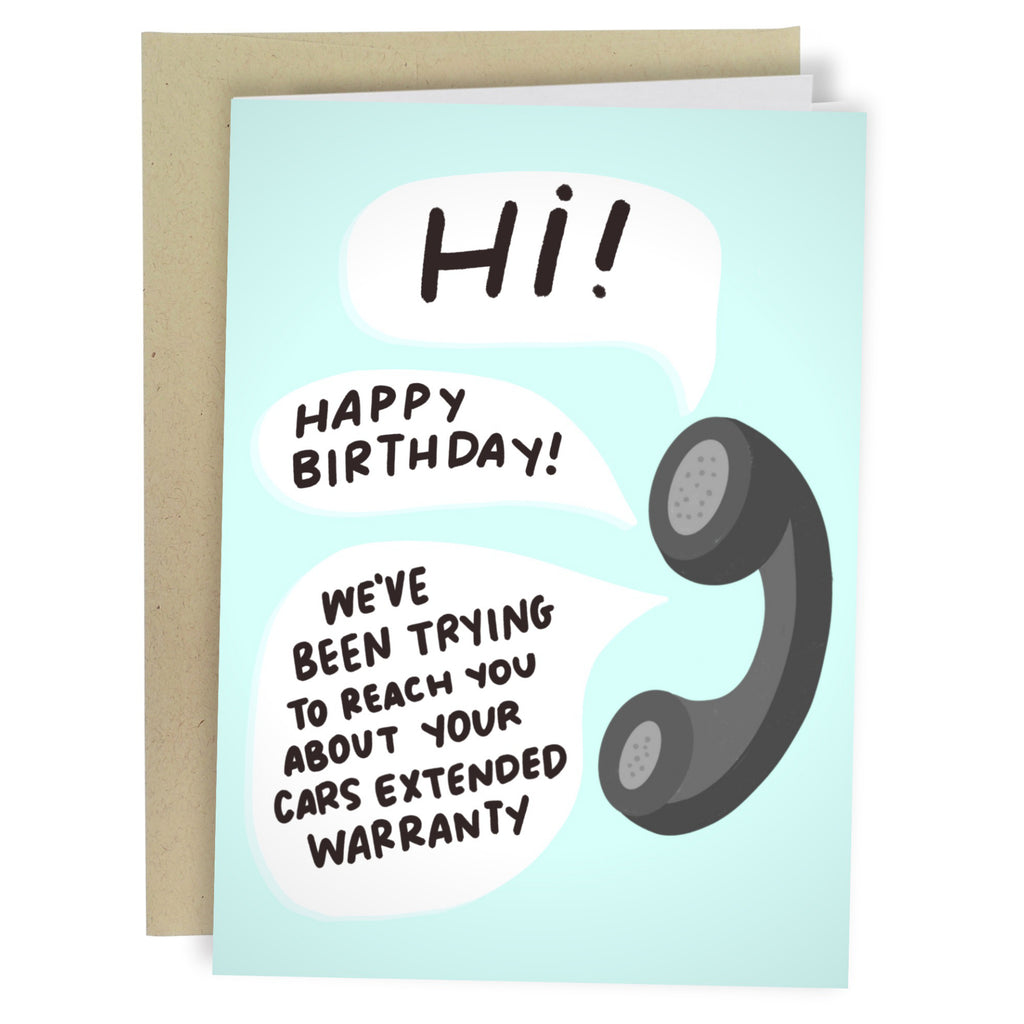 Cars Extended Warranty Birthday Card