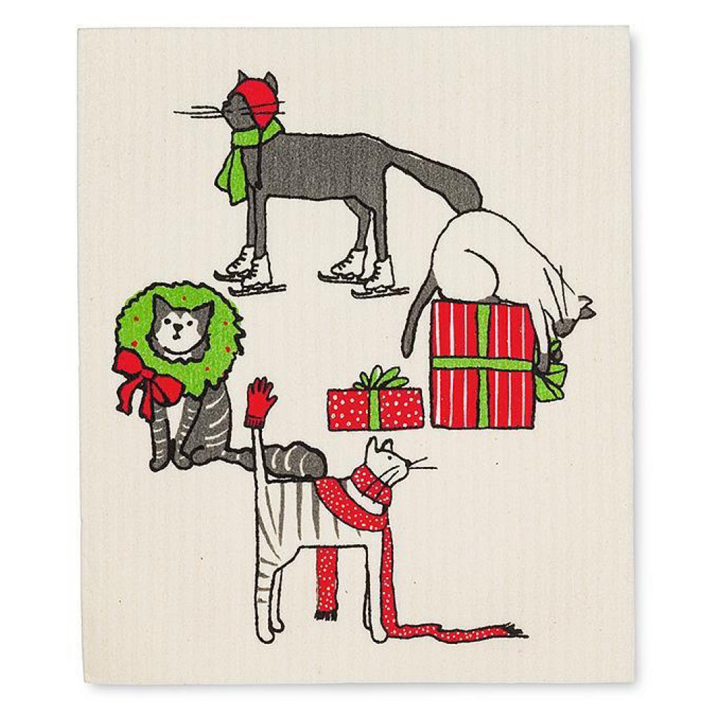 Cat dishcloth from Sweden.