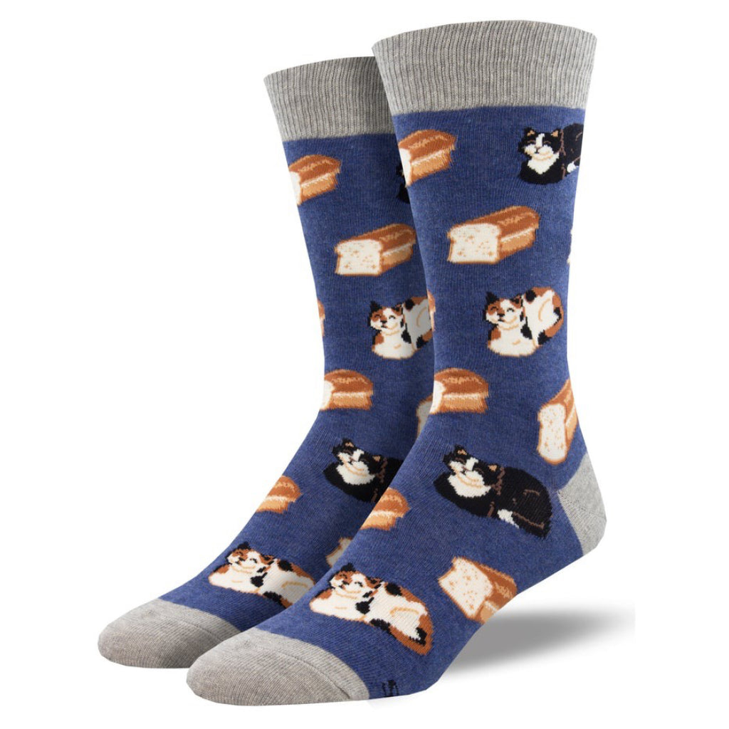 Cat Loaf Socks Denim Heather
