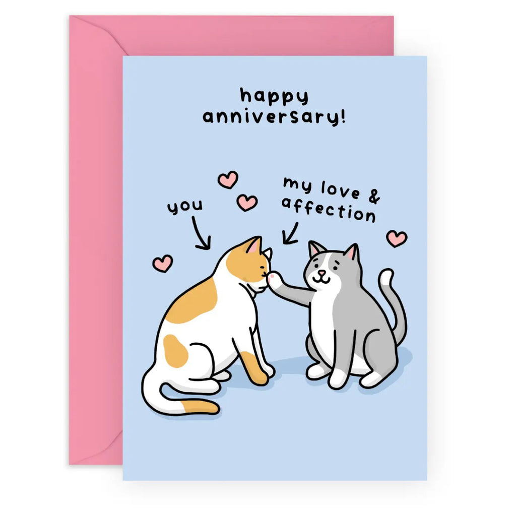 Cat Love Anniversary Card.