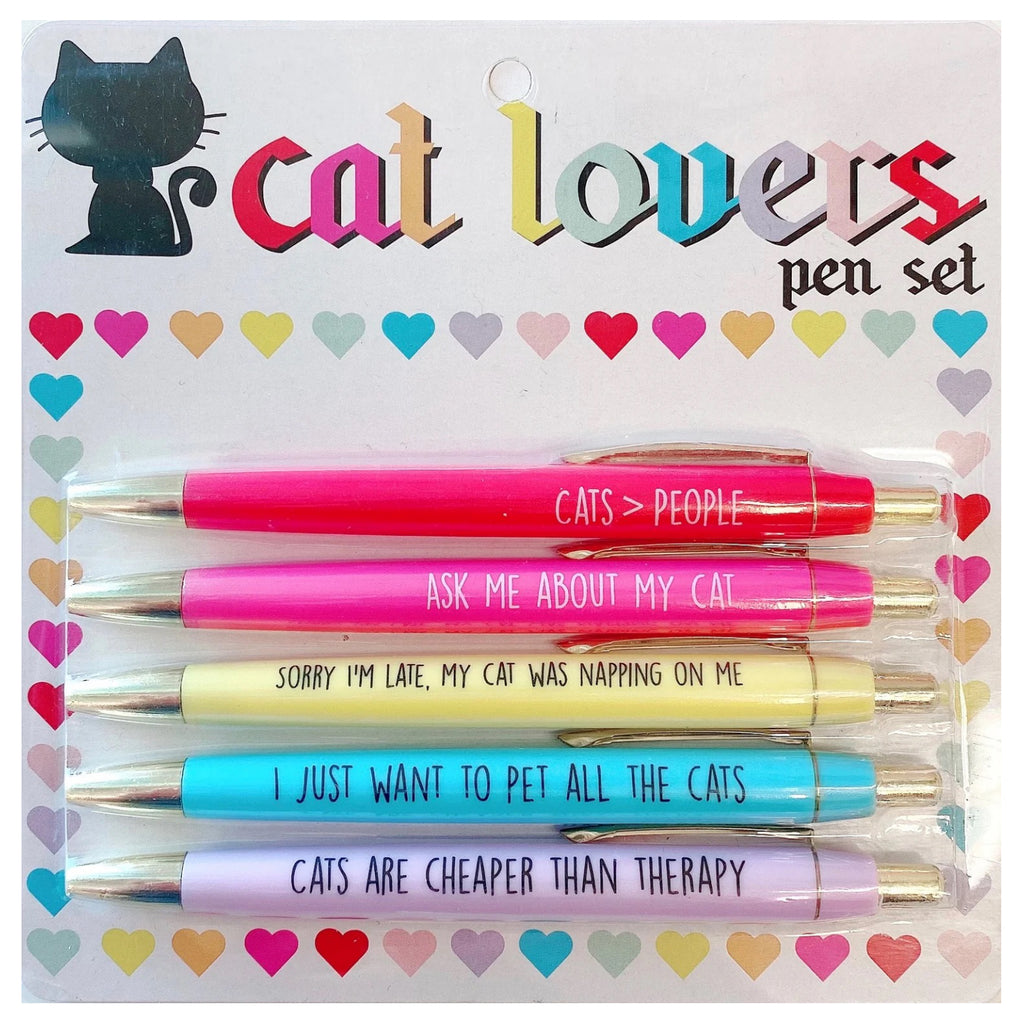 Cat Lovers Pen Set of 5.