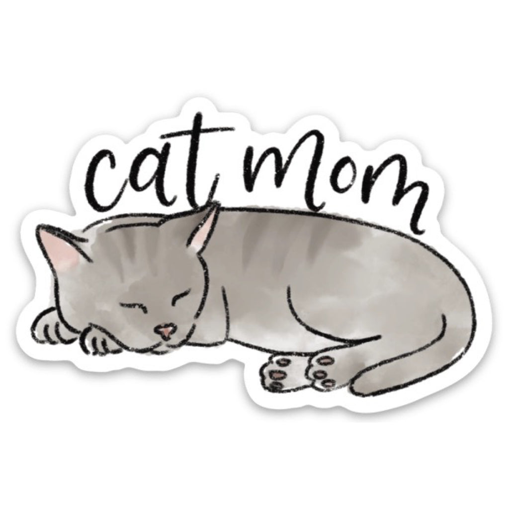 Cat Mom Sticker.