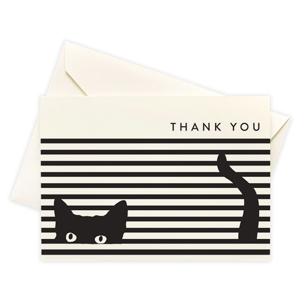 Cat Stripes Thank You Boxed Cards