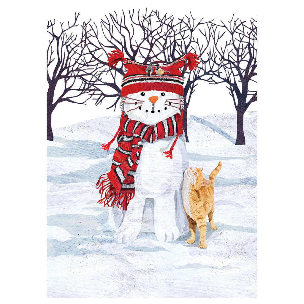 Cat with Snowman Card