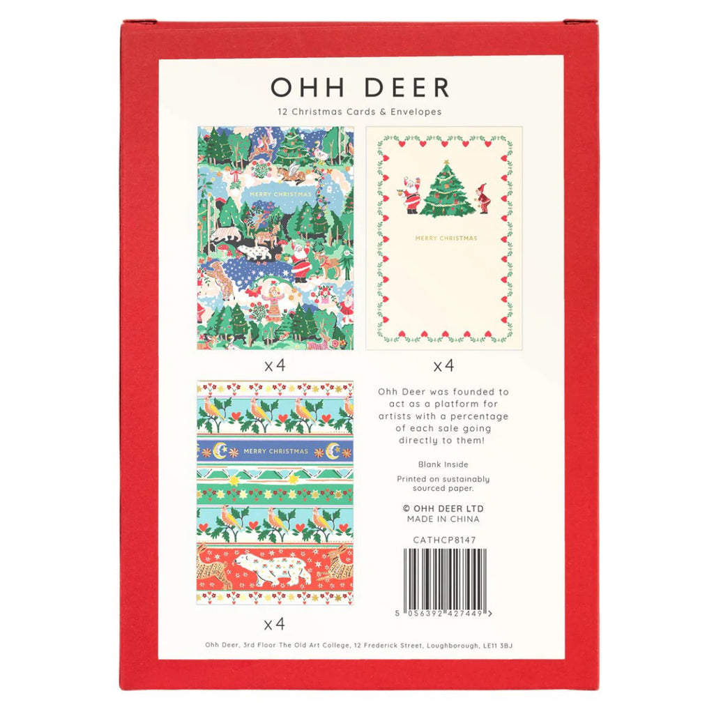 Cath Kidston Christmas Card Set back of packaging.