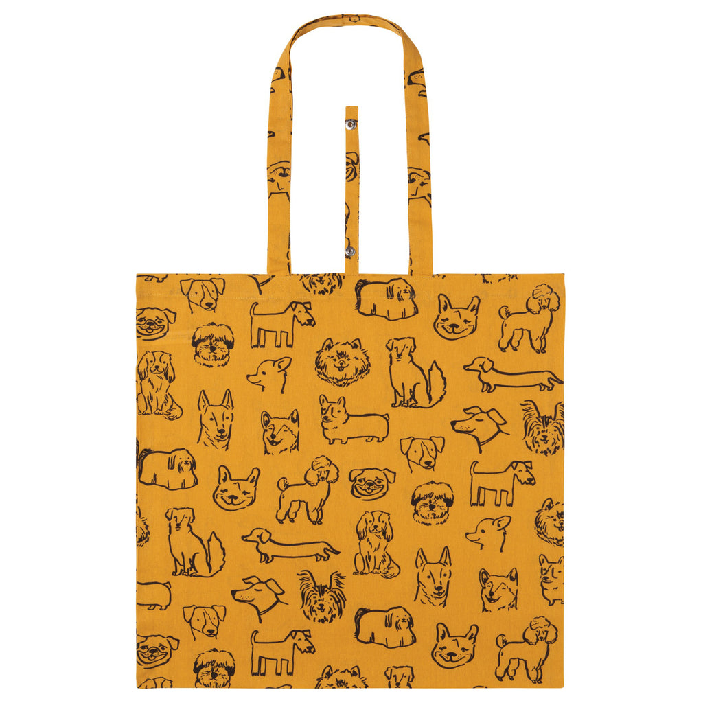 Cats  Dogs Grab Bag Shopping Tote Ochre