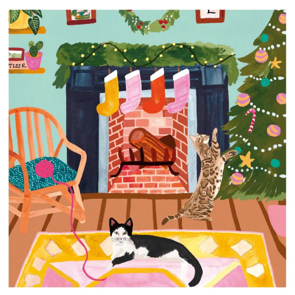 Cats At Christmas Pack Of Holiday Cards.