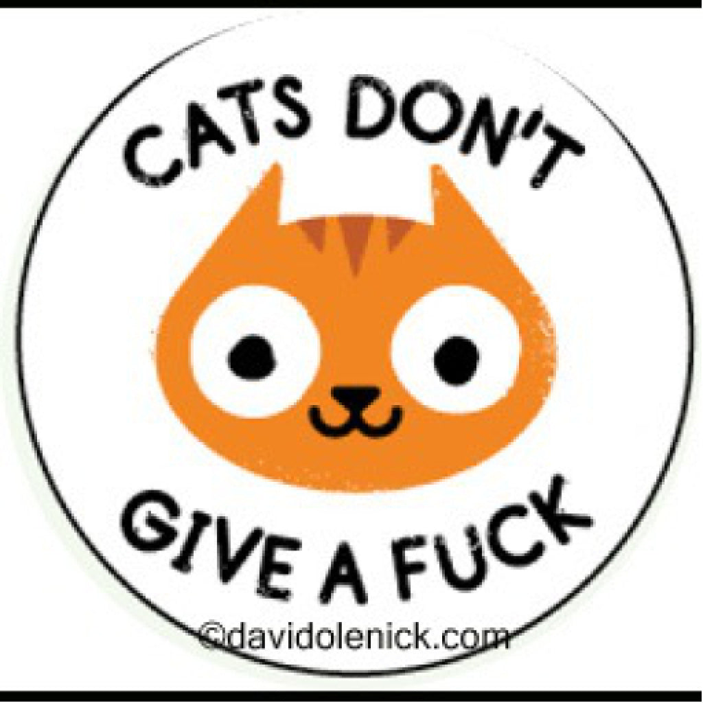 Cats Dont Give A Fuck Button