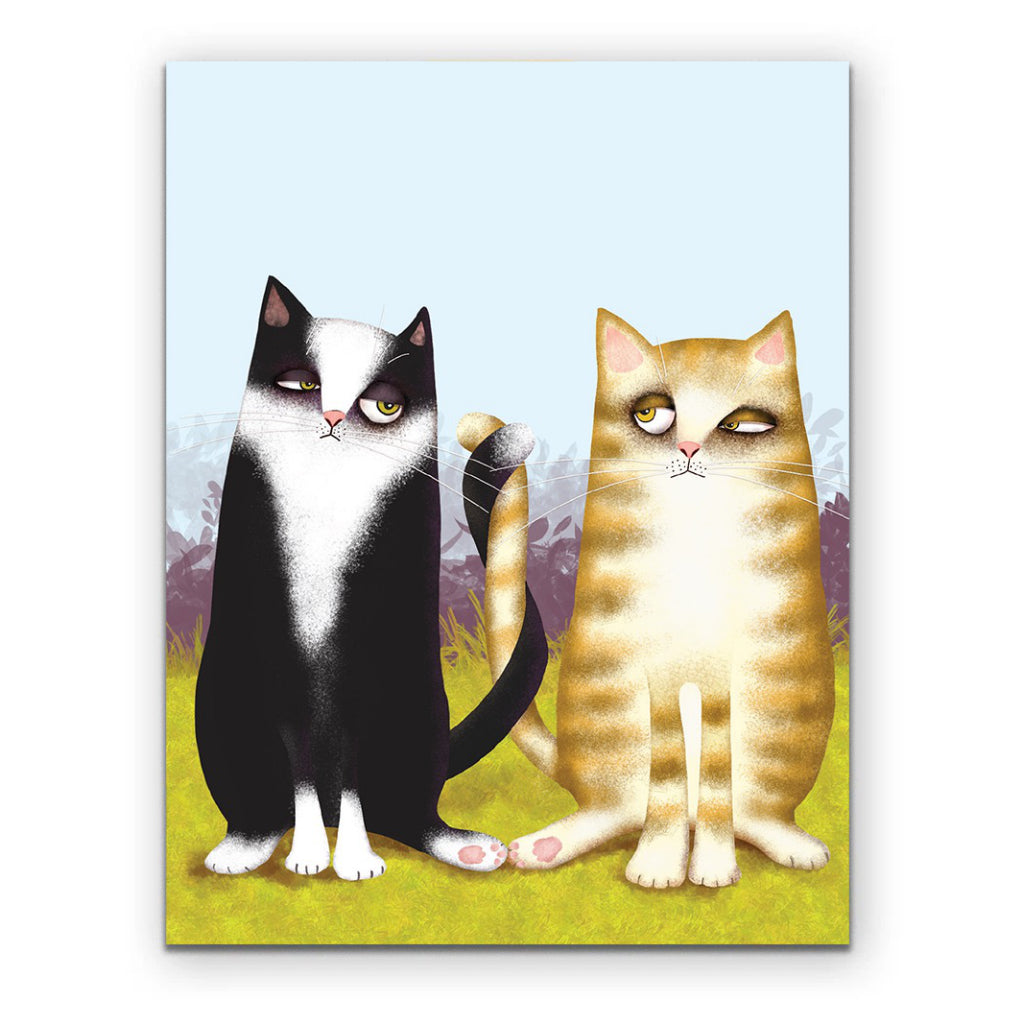 Cats With Entwined Tails Card