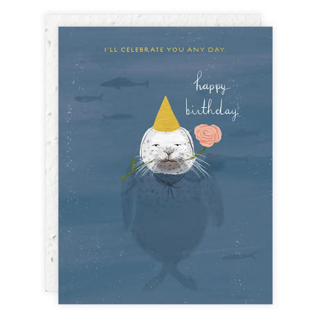 Celebrate You Any Day Plantable Birthday Card.