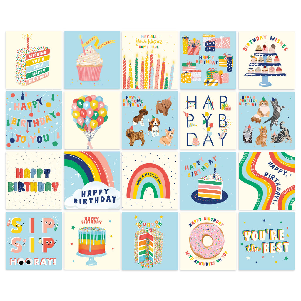 Central 23 Pack Of 20 Cute Birthday Cards All