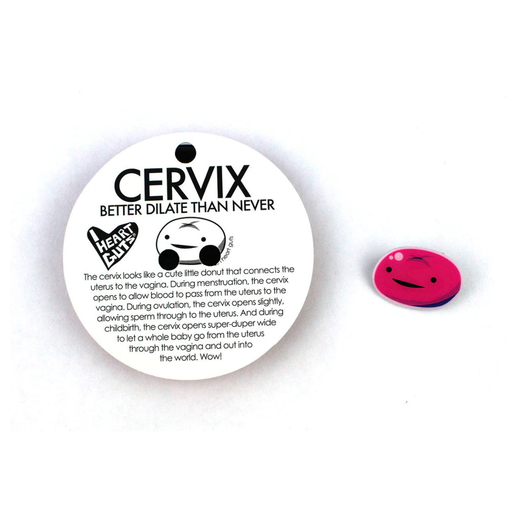 Cervix Lapel Pin back.