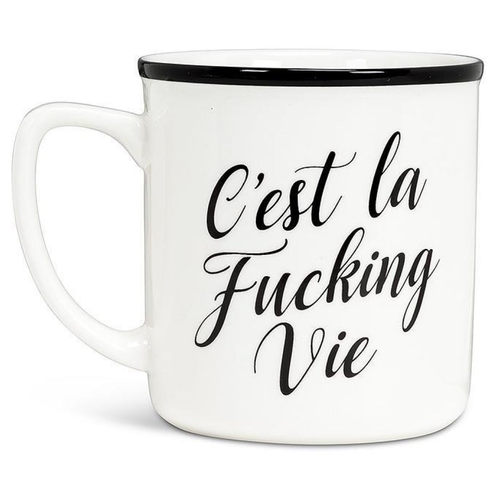 C'est la Vie Text Mug back.