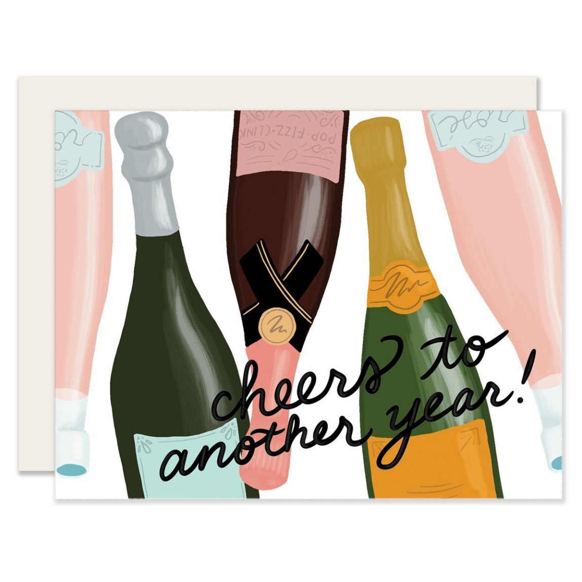 premium vector | text cheers to your birthday three... Champagne Cheers Birthday Card | Slightly Stationery – Outer Layer