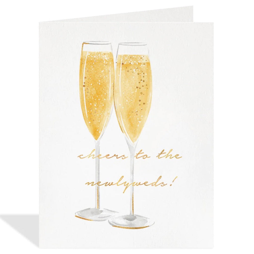 Champagne Cheers To The Newlyweds Card.