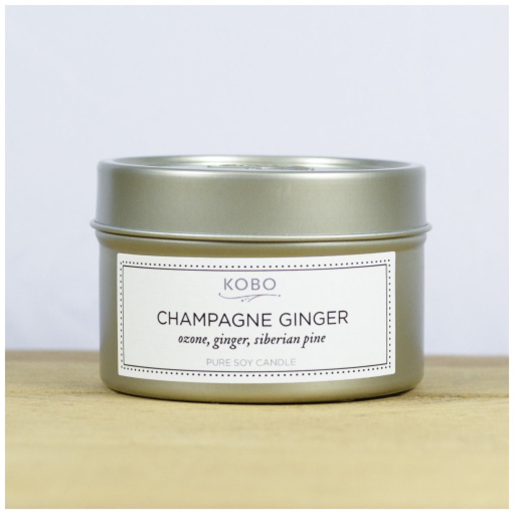 Champagne Ginger Travel Candle front