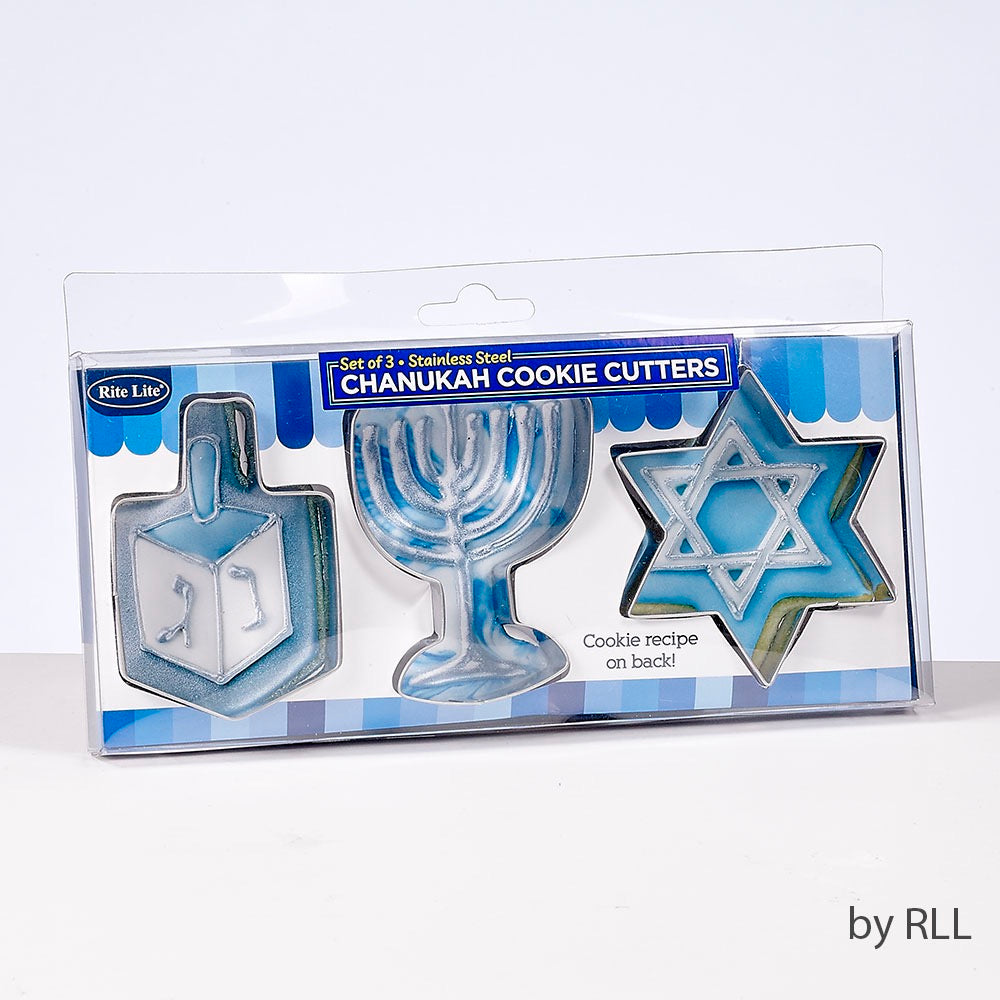 Chanukah Cookie Cutters Set of 3 Packaging