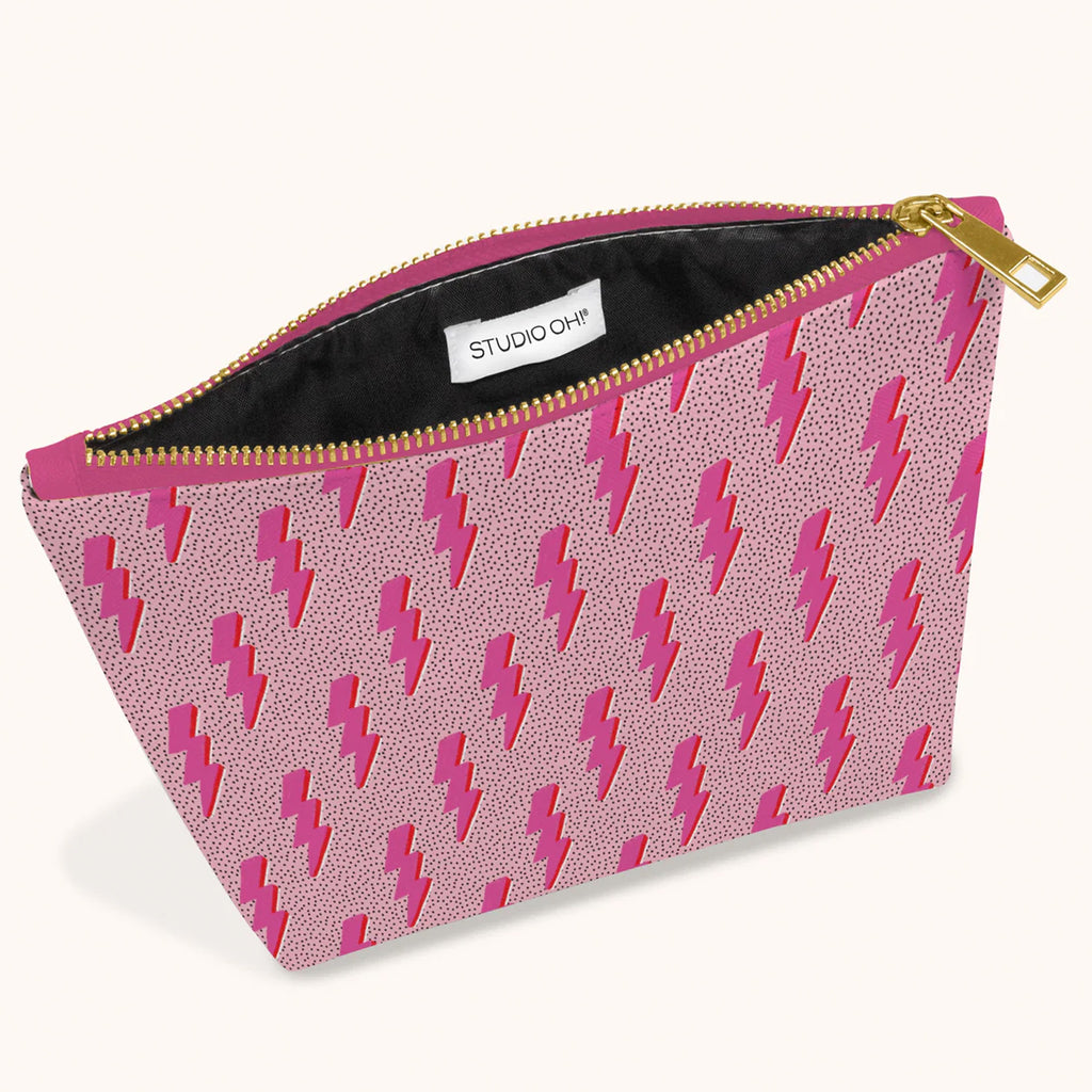 Charged Up Clutch Cosmetic Bag open.
