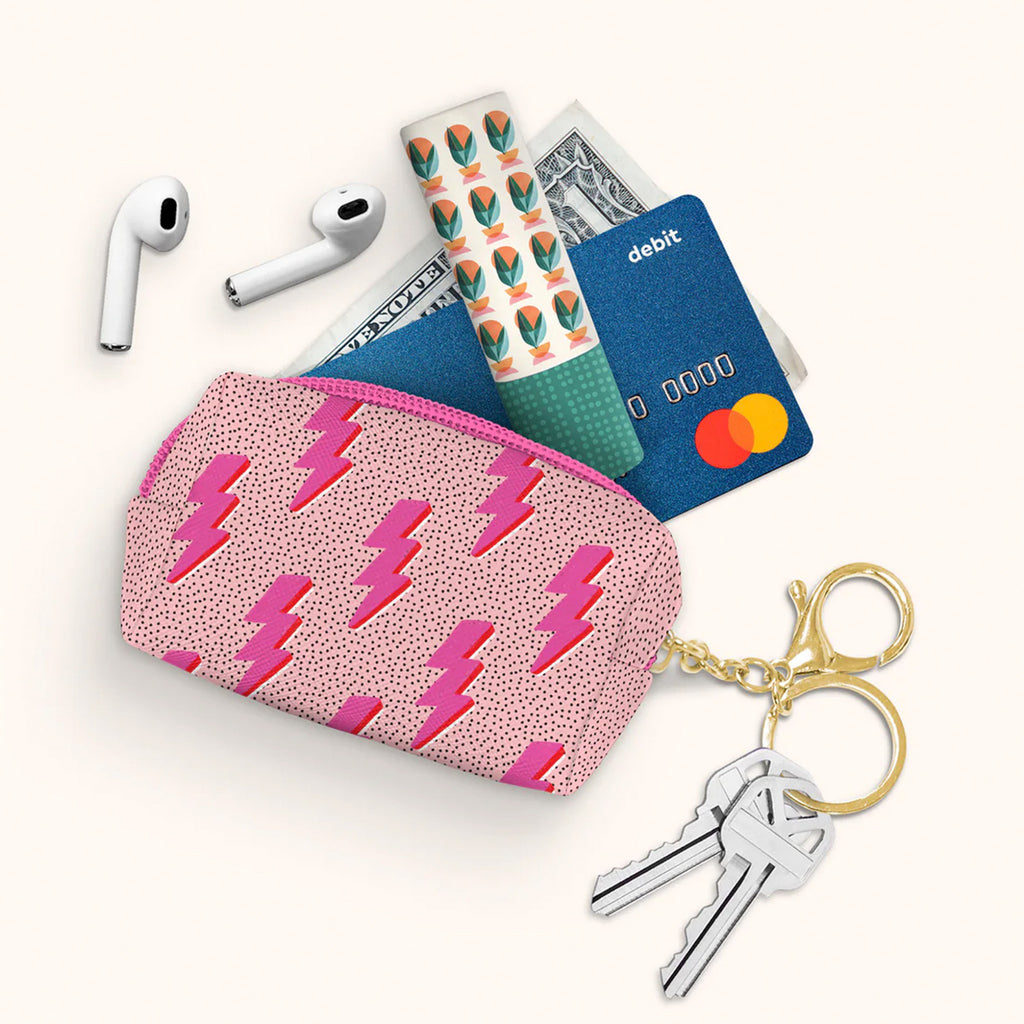 Charged Up Key Chain Pouch filled.