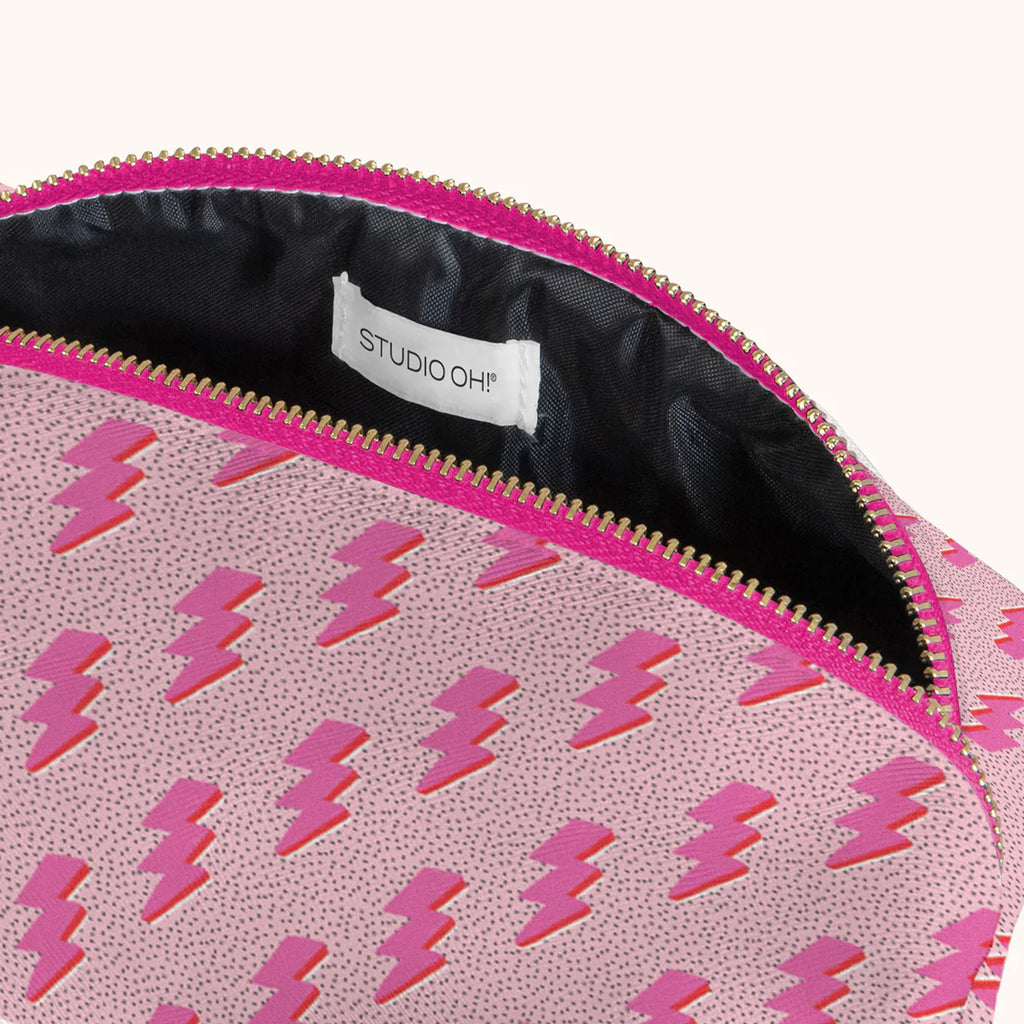 Charged Up Loaf Cosmetic Bag open.