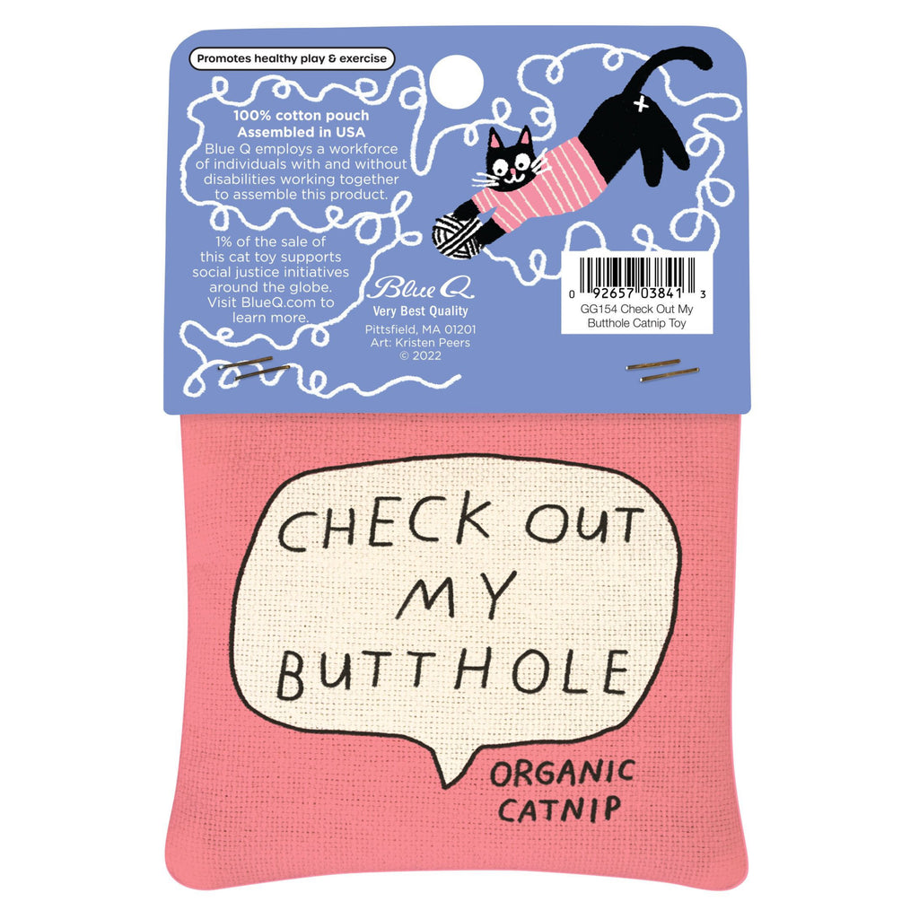 Checkout My Butthole Catnip Toy Back